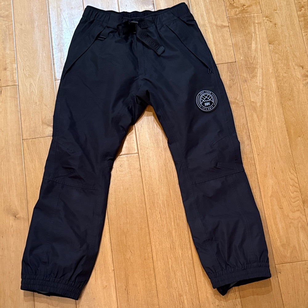 Dope Men’s Blizzard Black Snowboard Pants, Small
